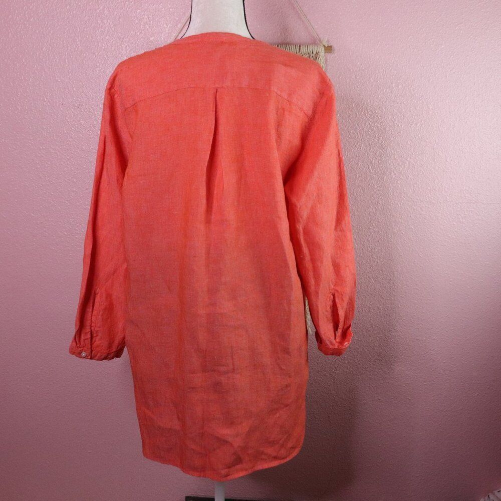 LL Bean | Vintage Linen Tunic Top Large - Picture 4 of 7